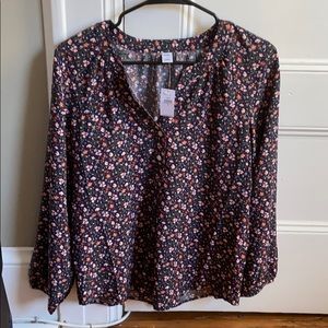 Henley floral blouse